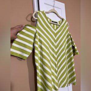 Susan Graver Weekend Collection short sleeve with cold shoulder.